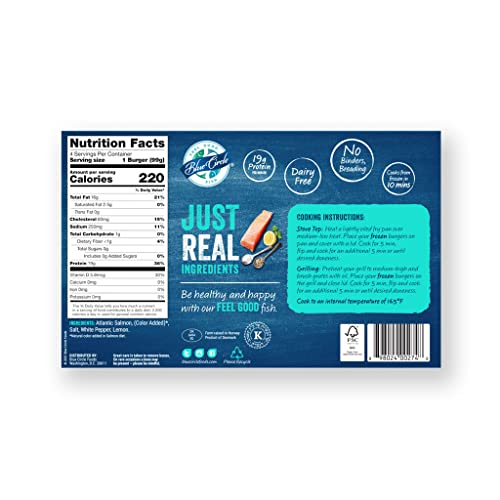 Blue Circle Foods Salmon Burgers – Original Flavor | Sustainable...