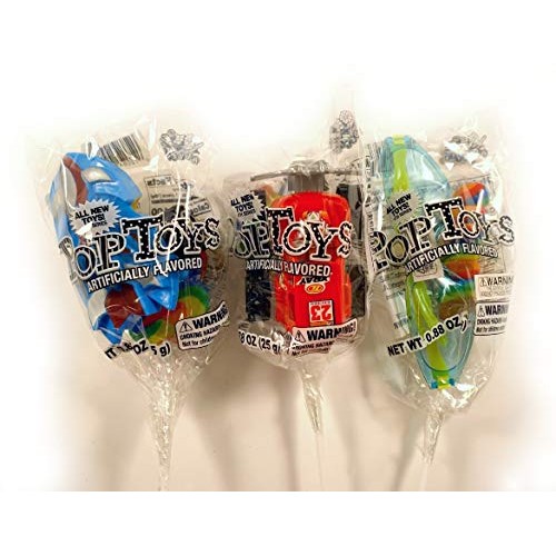 Blue Clover Foods 12 Count Novelty Rainbow Pop Toys | Party Favo