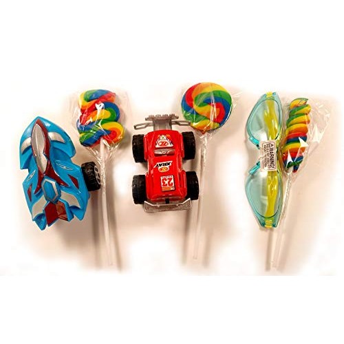 Blue Clover Foods 12 Count Novelty Rainbow Pop Toys | Party Favo