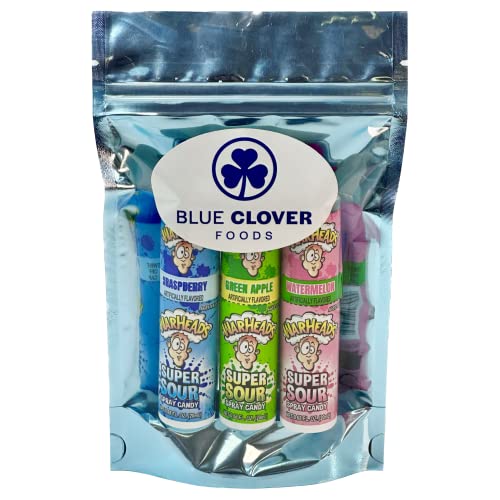 Warheads Super Sour Spray Variety | By Blue Clover Foods| Raspbe