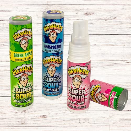 Warheads Super Sour Spray Variety | By Blue Clover Foods| Raspbe