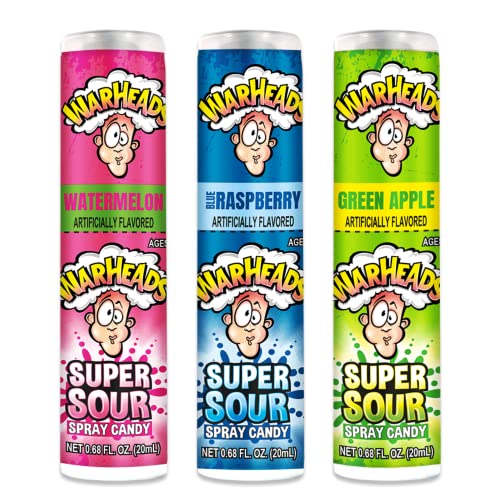 Warheads Super Sour Spray Variety | By Blue Clover Foods| Raspbe