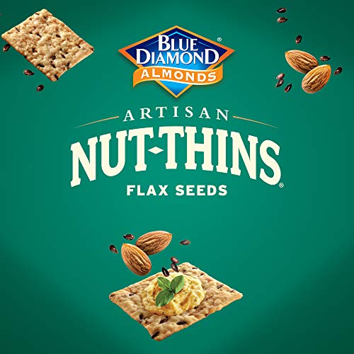 Blue Diamond Almond Artisan Nut Thins Cracker Crisps, Flax Seeds
