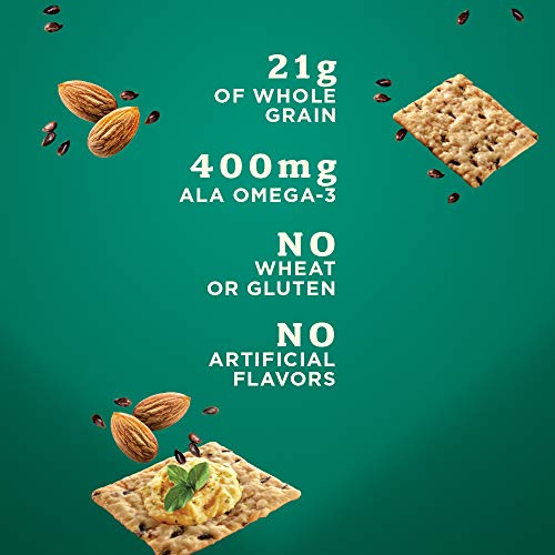 Blue Diamond Almond Artisan Nut Thins Cracker Crisps, Flax Seeds