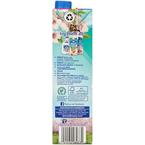Blue Diamond Almonds Breeze Dairy Free Almondmilk Blend, Unsweet