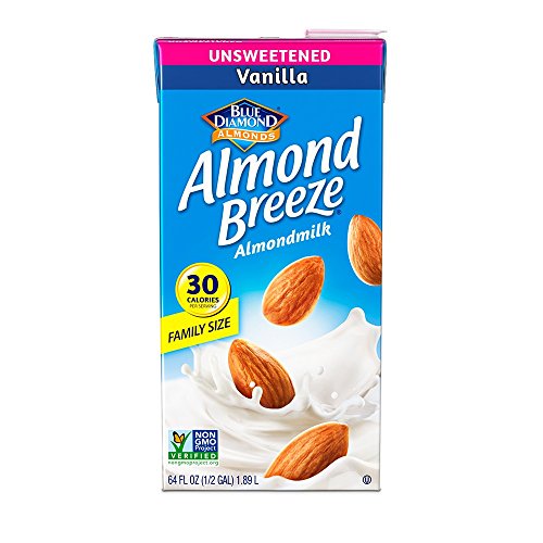 Almond Breeze Dairy Free Almondmilk, Unsweetened Vanilla Milk, 6