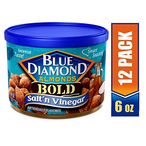 Blue Diamond Almonds, Bold Salt &Amp; Vinegar, 6 Ounce Pack Of 12