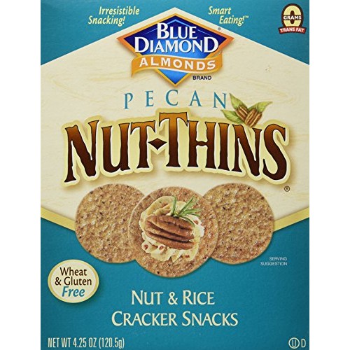 Blue Diamond Nutthins Cracker Snacks, Pecan, Boxes, 4.25 Oz
