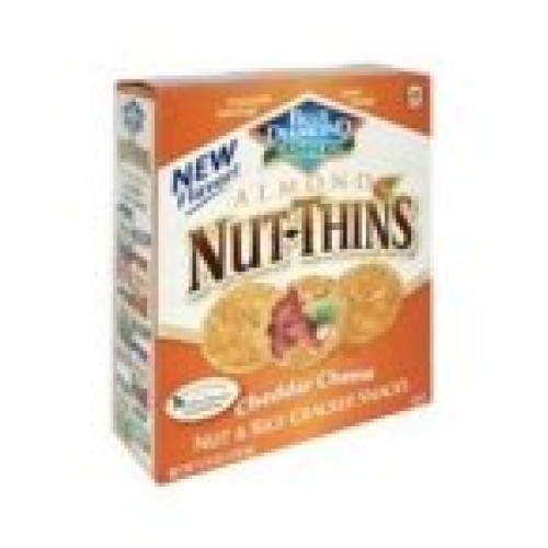 Blue Diamond Almond Nut-Thins Cracker Snacks, Cheddar Cheese, 4.