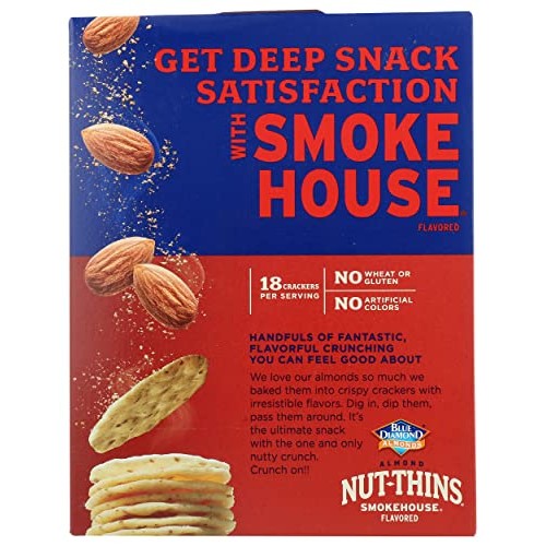 Blue Diamond, Almond Nut Thin Crackers, Smokehouse, 4.25 Ounce