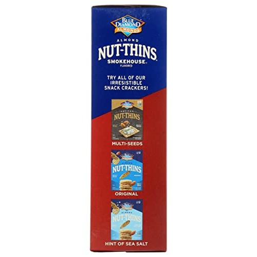 Blue Diamond, Almond Nut Thin Crackers, Smokehouse, 4.25 Ounce