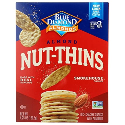 Blue Diamond, Almond Nut Thin Crackers, Smokehouse, 4.25 Ounce