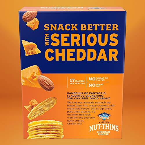 Blue Diamond Almond Cracker Crisps, Cheddar Cheese, 4.25 Oz