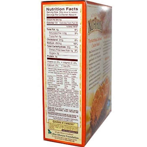 Blue Diamond Almond Nut Thins Cracker Crisps, Cheddar Cheese, 4.