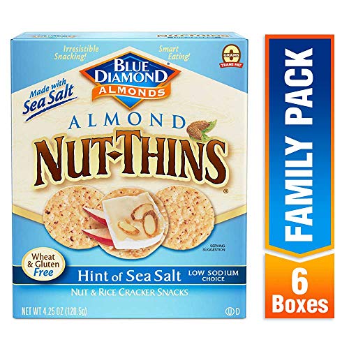 Blue Diamond Almond Nut Thins Cracker Crisps, Hint Of Sea Salt,