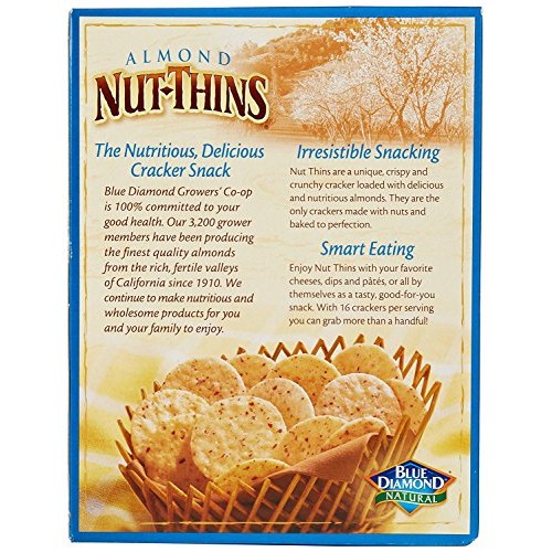 Blue Diamond Almond Nut Thins Cracker Crisps, Original 4.25 Ounc