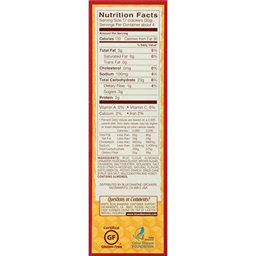 Blue Diamond Almond Nut Thins Multi Pack Gluten Free Crackers 14