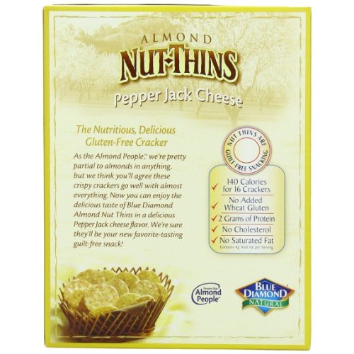 Blue Diamond Almond Nut-Thins, Pepper Jack, 4.25 Ounce Pack Of 6