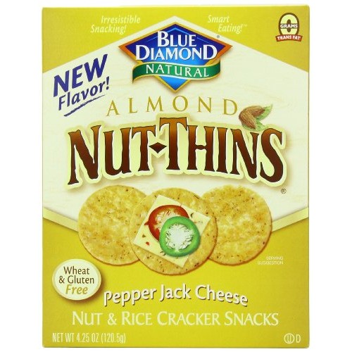 Blue Diamond Almond Nut-Thins, Pepper Jack, 4.25 Ounce Pack Of 6