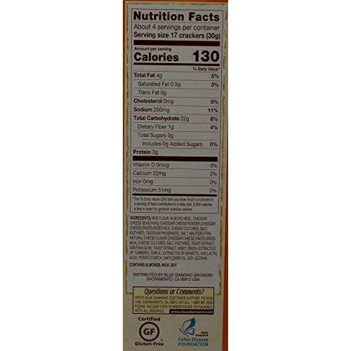 Blue Diamond Almond Nut Thins Rice Crackers | Wheat-Free | Glute