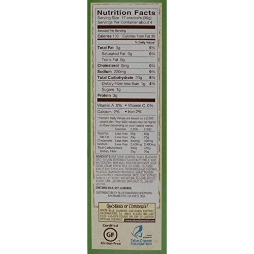 Blue Diamond Almond Nut Thins Rice Crackers | Wheat-Free | Glute