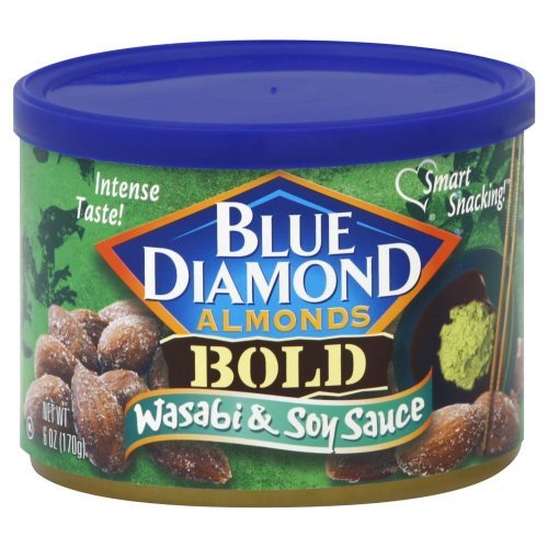 Blue Diamond, Almonds, Bold Wasabi &Amp; Soy, 6 Ounce Can Pack Of 2
