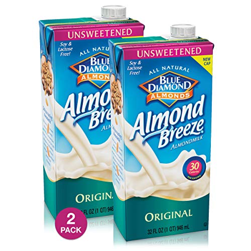 Blue Diamond Almond Breeze - Unsweetened Original - 32 Oz 2 Pack