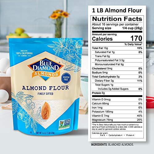 Blue Diamond Almonds Almond Flour, Gluten Free, Blanched, Finely