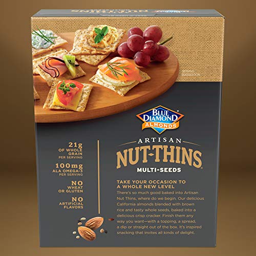 Blue Diamond Almonds Artisan Nut Thins Cracker Crisps, Multi-See