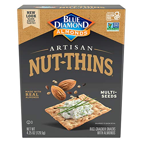 Blue Diamond Almonds Artisan Nut Thins Cracker Crisps, Multi-See