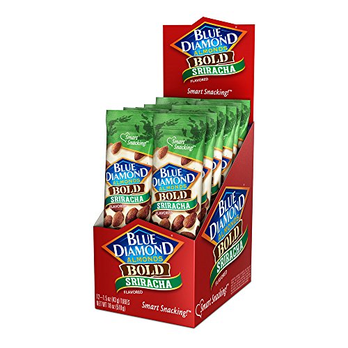 Blue Diamond Almonds, Bold Sriracha, 1.5 Ounce Pack Of 12