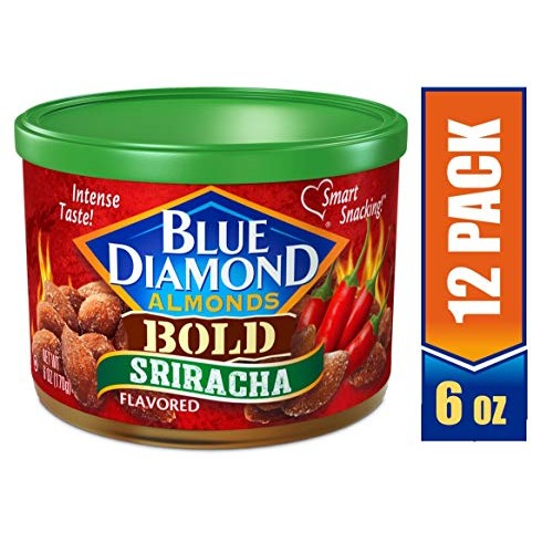 Blue Diamond Almonds, Bold Sriracha, 6 Ounce Pack Of 12