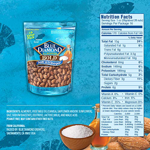 Blue Diamond Almonds Bold Variety Pack - Salt N Vinegar, Habane