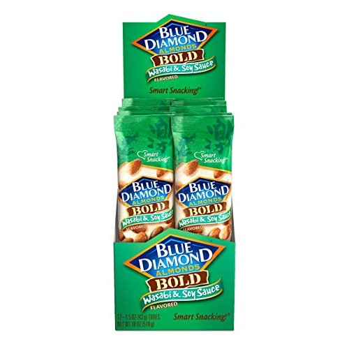 Blue Diamond Almonds, Bold Wasabi &Amp; Soy, 1.5 Ounce Pack Of 12
