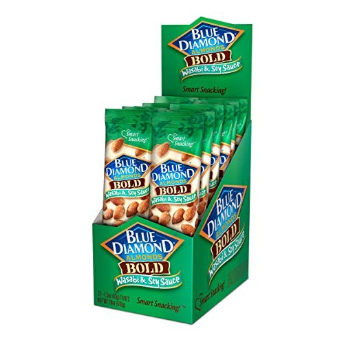 Blue Diamond Almonds, Bold Wasabi &Amp; Soy, 1.5 Ounce Pack Of 12