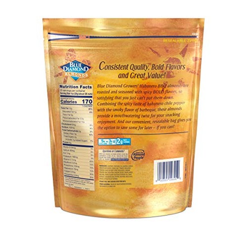 Blue Diamond Almonds Bold Habanero Bbq Almonds, 25 Ounce