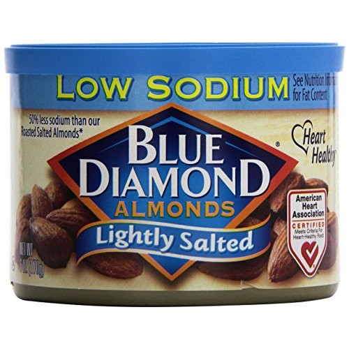 Blue Diamond Almonds, Lightly Salted, Low Sodium, 6 Ounce