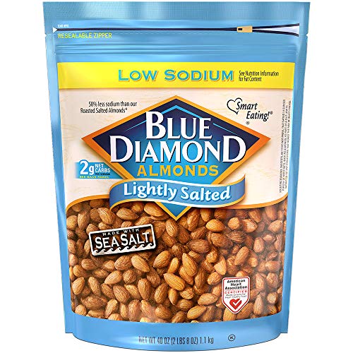 Blue Diamond Almonds Low Sodium Lightly Salted, 40 Oz