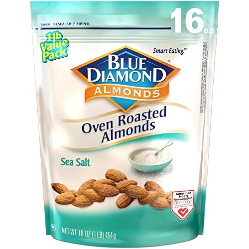 Blue Diamond Almonds, Oven Roasted Sea Salt, 16 Ounce