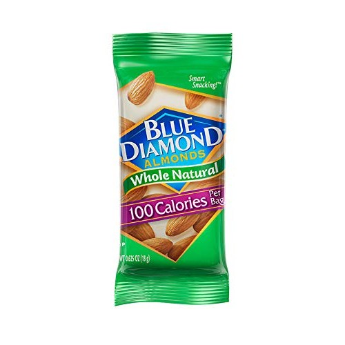Blue Diamond Almonds, Raw Whole Natural, 100 Calorie Pack, 7 Count