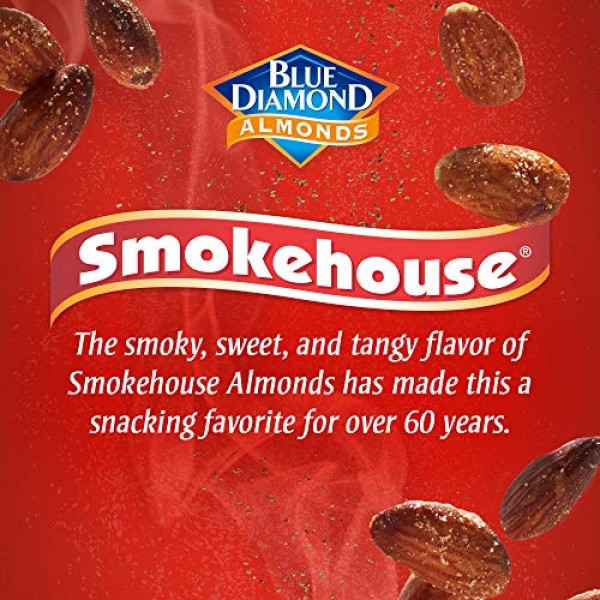 Blue Diamond Almonds, Smokehouse, 4 Ounce pack of 12