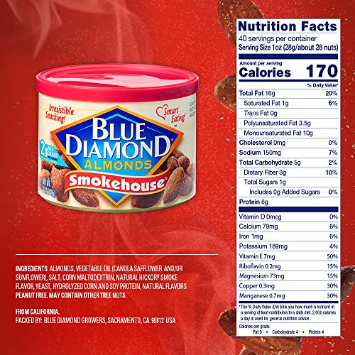 Blue Diamond Almonds, Smokehouse, 6 Oz
