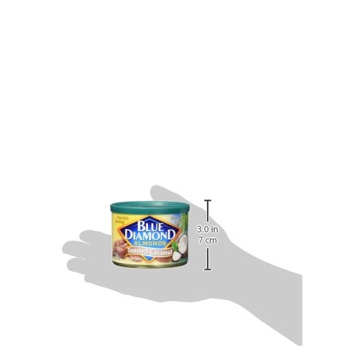Blue Diamond Almonds, Toasted Coconut Snack Nuts, 6 Ounce Can