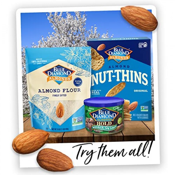 Blue Diamond Almonds Wasabi & Soy Sauce Flavored Snack Nuts, 40 ...