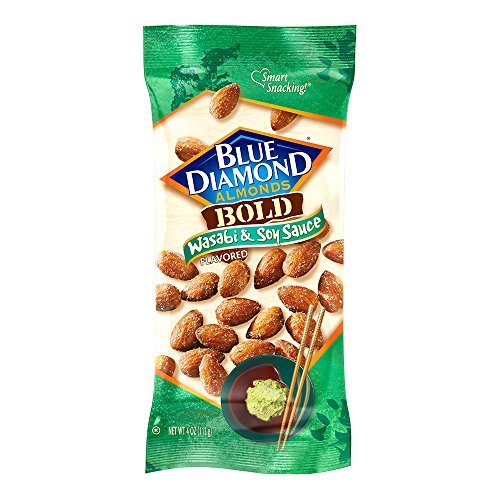 Blue Diamond Almonds, Wasabi/Soy Sauce 12-4 Oz Bags