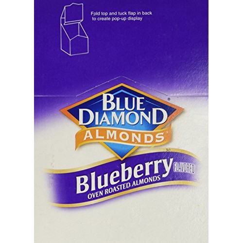 Blue Diamond Blueberry Flavored Almonds, 1.5 Oz Tubes, 12 Tubes