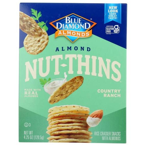 Blue Diamond Cracker Nut Thin Country Ranch 4.25 Oz Pack Of 2