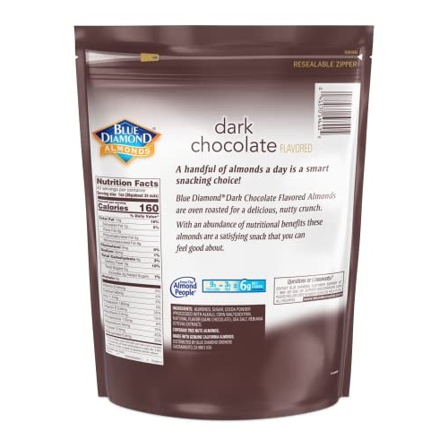 Blue Diamond, Dark Chocolate Almond Snack Nuts, 40Oz Bag