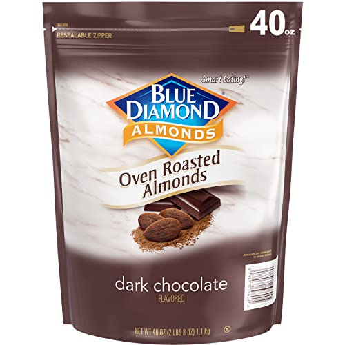 Blue Diamond, Dark Chocolate Almond Snack Nuts, 40Oz Bag