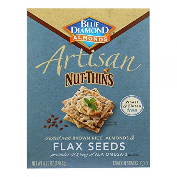 Artisan Nut Thins Flax Seeds Cracker 4.25 Ounces Case Of 12
